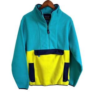 Patagonia Synchilla Anorak Unisex XL Large Phosphorus Green Blue Shacket